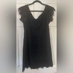 City Chic Black Lace Off the Shoulder Dress